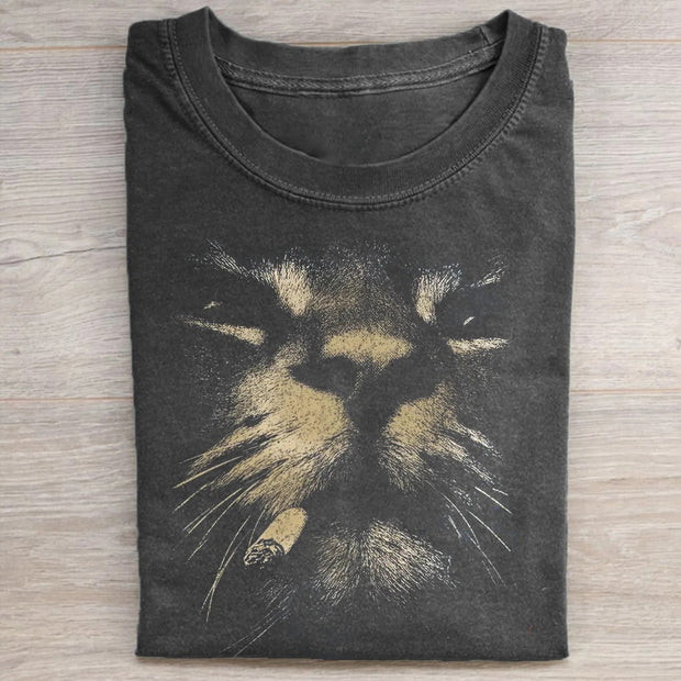 Smoking Cat T-shirt
