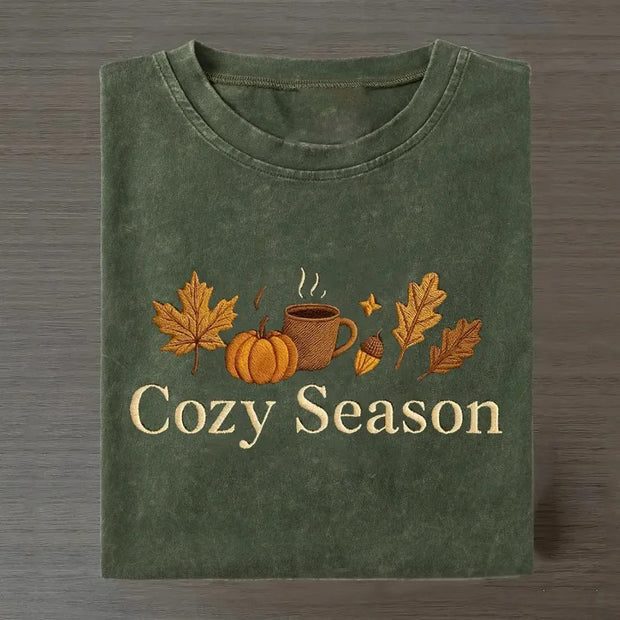Cozy Season Embroidered  T-Shirt