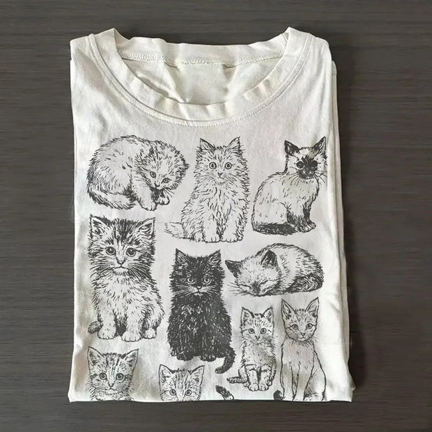 Retro Style kitty T-shirt