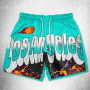 Trendy fashion print casual street shorts