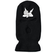 Embroidered angel three-hole winter ski warm knitted hat