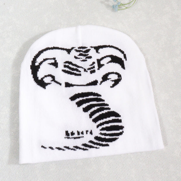 Knitted Pullover Cobra Y2K Jacquard Hat for Men and Women
