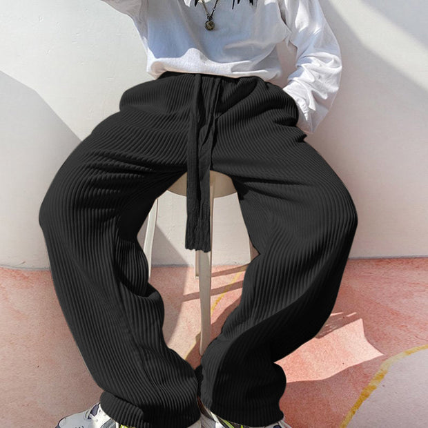 Harlan thin and thick corduroy straight wide-leg pants