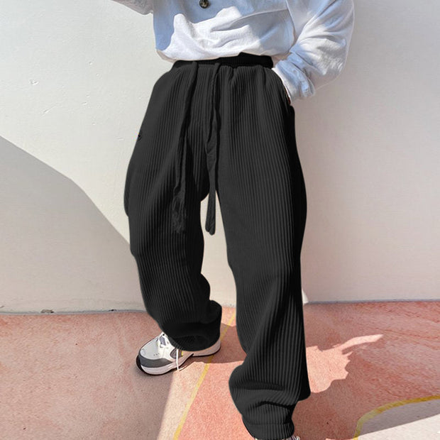 Harlan thin and thick corduroy straight wide-leg pants