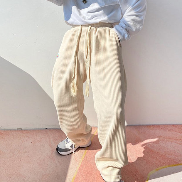 Harlan thin and thick corduroy straight wide-leg pants
