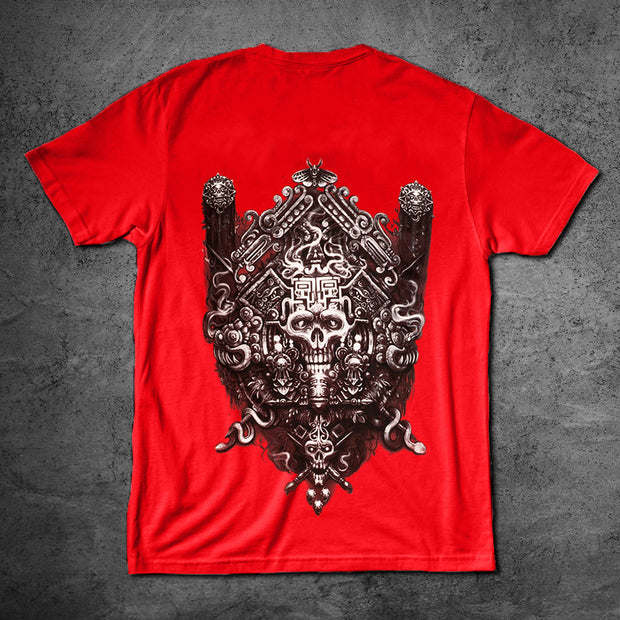 Trendy Retro Street Style Print Crew Neck T-Shirt