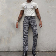 Fashion retro street boyfriend casual trousers