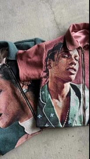 Hip Hop Street Zip Tapestry Jacket
