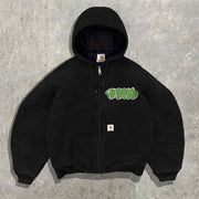 Solid vintage print lined jacket