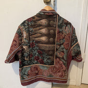 Vintage Garden Tapestry Shirt Jacket