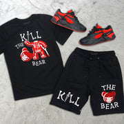 Bear Print Short Sleeve Two Piece