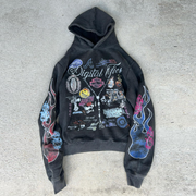 Chaos print hoodie
