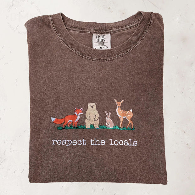 Respect The Locals Embroidered T-shirt
