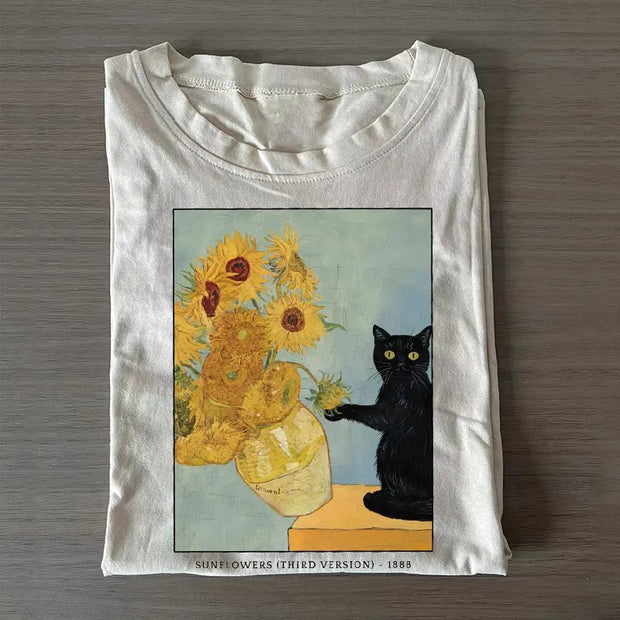 Van Gogh Cat T-shirt