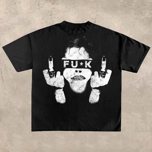 Street Print Crew Neck T-Shirt