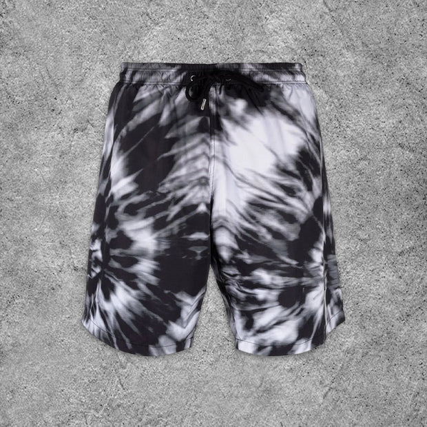 street tie-dye print shorts