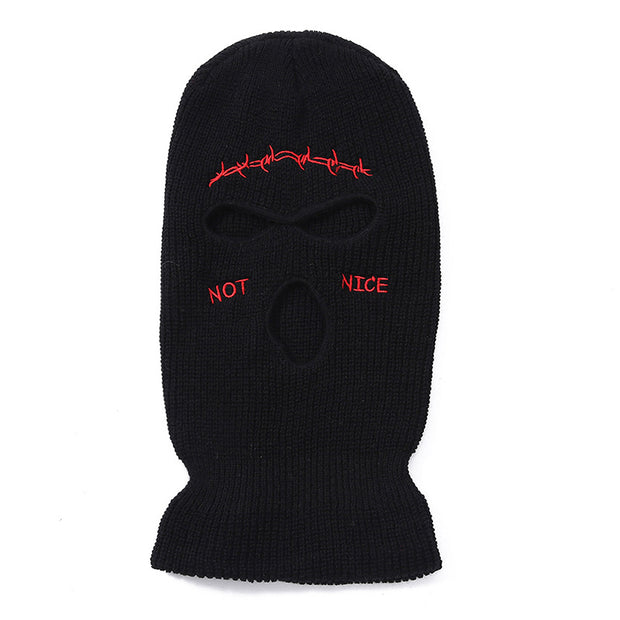 Eyes Hollow Out Funny Pullover Knit Hat