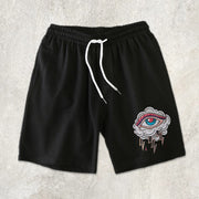 street eye print track shorts