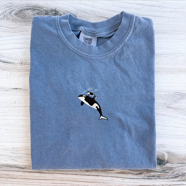 Embroidered Whale T-shirt