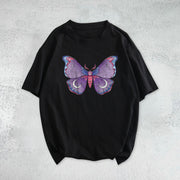 Fashion Butterfly Street Shooting Short Sleeve T-shirt
