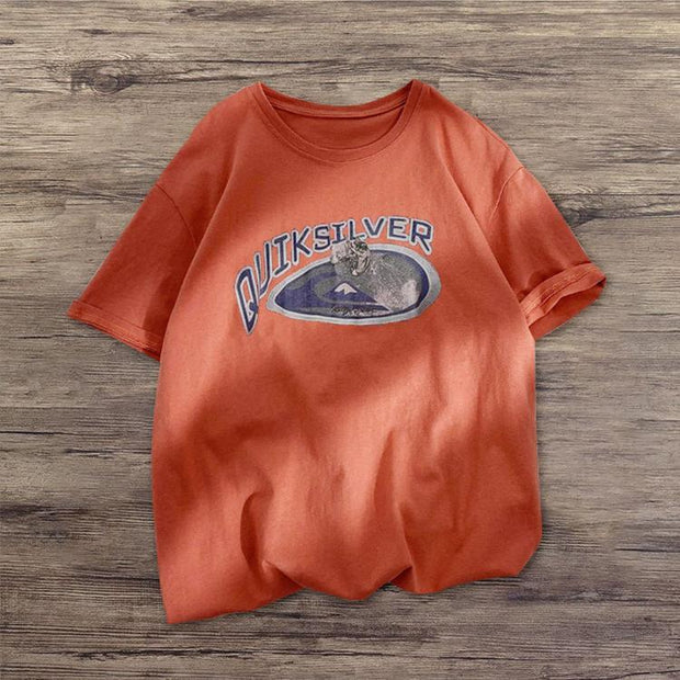 Casual print street style T-shirt