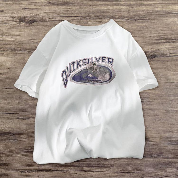 Casual print street style T-shirt