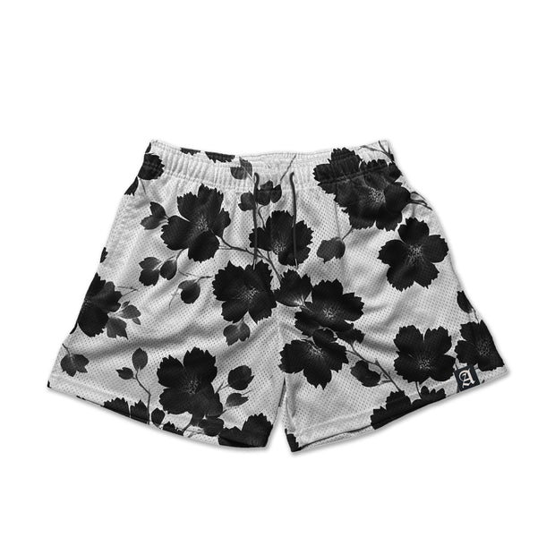 Personalized street style floral stretch shorts