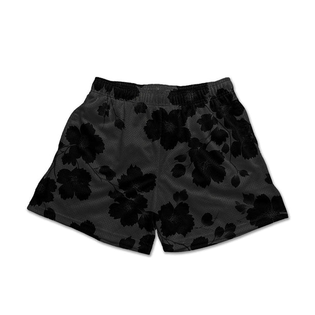 Personalized street style floral stretch shorts