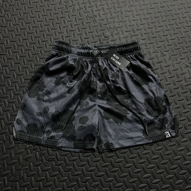 Personalized street style floral stretch shorts