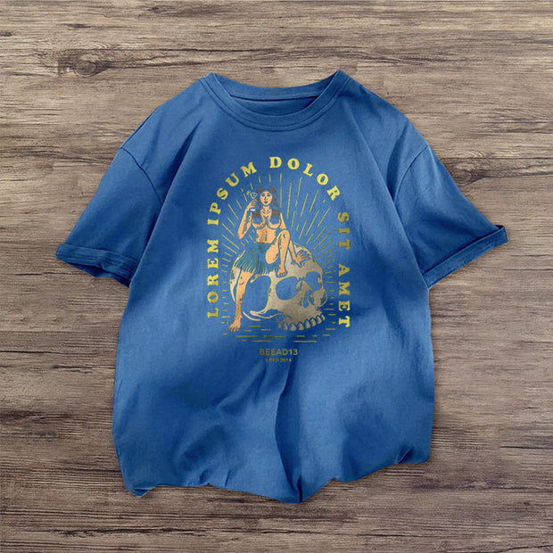 Casual personality printed street style T-shirt