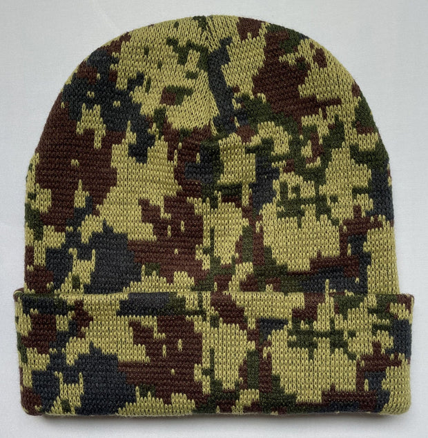 Camouflage knitted hat