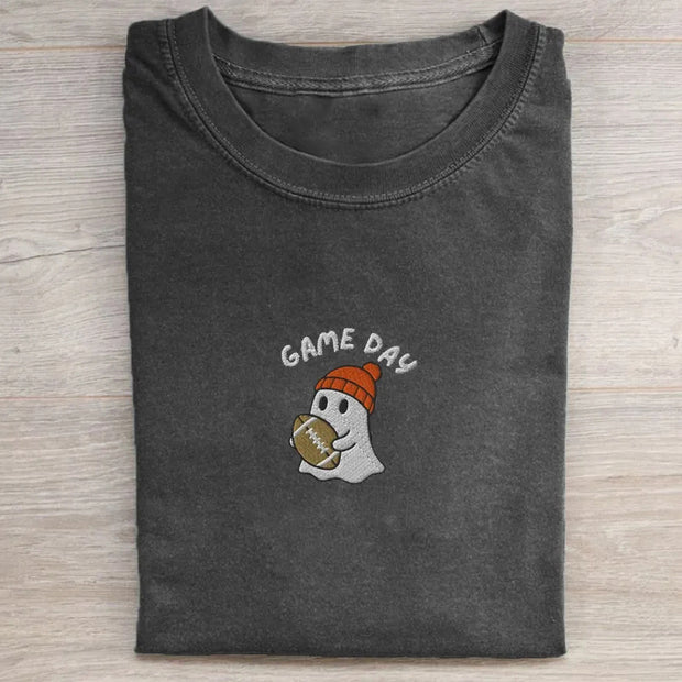 Embroidered Football T-shirt