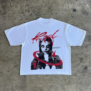 Personalized skull print T-shirt