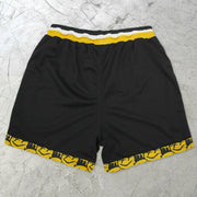 Vintage Fashion Smiley Mesh Shorts