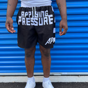 Black And White Print Mesh Shorts