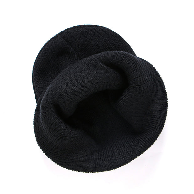 Maple Leaf Embroidered Knitted Hat Pullover Hat Hip Hop Woolen Hat