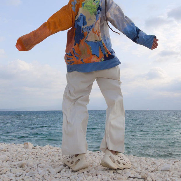 Fashion Street Straight Suit Pants Loose Casual White Wide Leg Pants