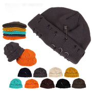 Knitted outdoor ripped hip hop street beanie