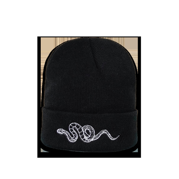 Personality all-match embroidery snake knit hat men
