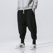 Cotton and linen solid color closed cotton and linen pants trousers