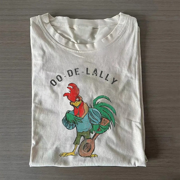 Retro Oo-de-lally Singing Rooster T-Shirt