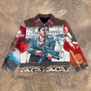 The World Is Yours Print Zipped Jacket