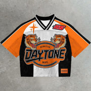 Tiger Casual Street Retro Mesh Jersey