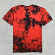 Skull Print Tie-Dye Short Sleeve T-Shirt