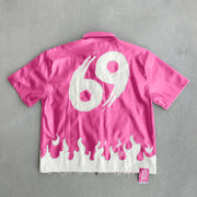 Fashionable personalized zipper lapel shirt