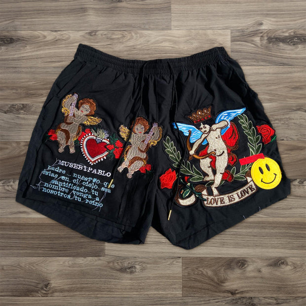 Personalized trend print shorts