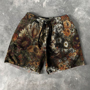 Vintage Floral Print 5 Inseam Shorts