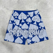 Spade Print Elastic Shorts