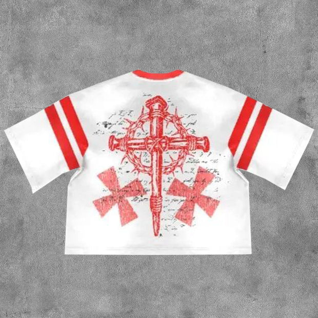 Jesus Saint Print Short Sleeve T-Shirt