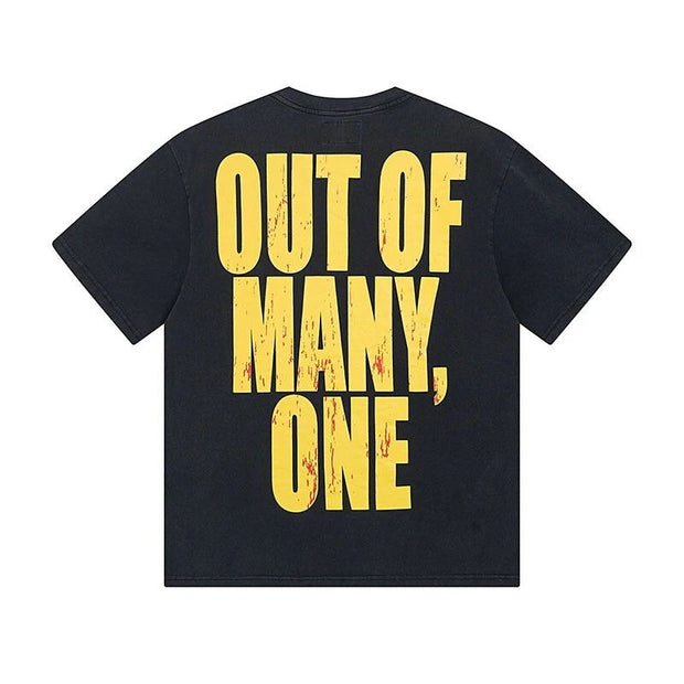 Motorcycle Skull Print Crew Neck T-Shirt